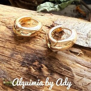 Alquimia Gold Classic Hoop Earrings